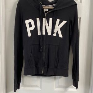 Pink zip up hoodie